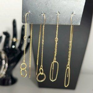 Ear Line Chain Cute Dangle Long Drop Earrings